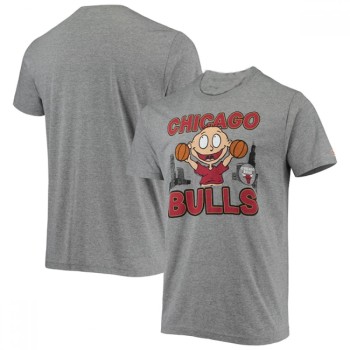 Men's Chicago Bulls Grey Basketball T-Shirt Men's Chicago Bulls Grey Basketball T-Shirt