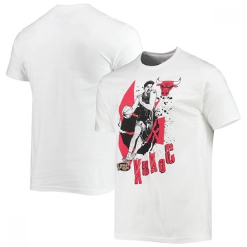 Men's Chicago Bulls White Basketball T-Shirt Men's Chicago Bulls White Basketball T-Shirt