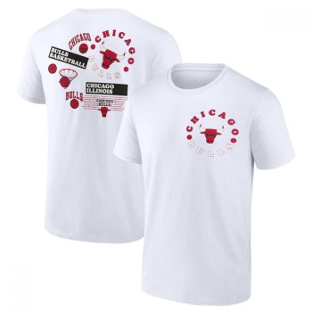 Men's Chicago Bulls White Basketball T-Shirt Men's Chicago Bulls White Basketball T-Shirt