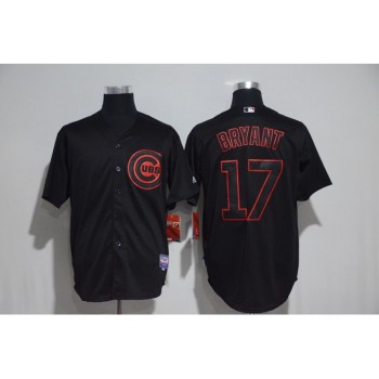 Men's Chicago Cubs #17 Kris Bryant Black Strip Stitched MLB Jersey Men's Chicago Cubs #17 Kris Bryant Black Strip Stitched MLB Jersey