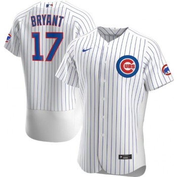 Men's Chicago Cubs #17 Kris Bryant White Flex Base Stitched Jersey Men's Chicago Cubs #17 Kris Bryant White Flex Base Stitched Jersey