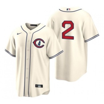 Men's Chicago Cubs #2 Nino Hoerner 2022 Cream Field of Dreams Cool Base Stitched Baseball Jersey Men's Chicago Cubs #2 Nino Hoerner 2022 Cream Field of Dreams Cool Base Stitched Baseball Jersey