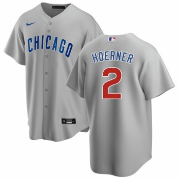 Men's Chicago Cubs #2 Nino Hoerner Grey Cool Base Stitched Baseball Jersey Men's Chicago Cubs #2 Nino Hoerner Grey Cool Base Stitched Baseball Jersey