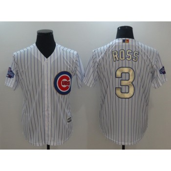 Men's Chicago Cubs #3 David Ross White 2017 Gold Program Cool Base Stitched MLB Jersey Men's Chicago Cubs #3 David Ross White 2017 Gold Program Cool Base Stitched MLB Jersey