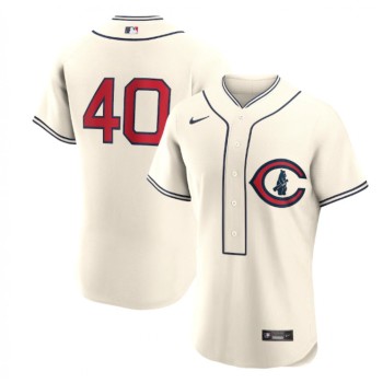 Men's Chicago Cubs #40 Willson Contreras 2022 Cream Field of Dreams Stitched Baseball Jersey Men's Chicago Cubs #40 Willson Contreras 2022 Cream Field of Dreams Stitched Baseball Jersey