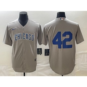 Men's Chicago Cubs #42 Bruce Sutter Gray Cool Base Stitched Jersey Men's Chicago Cubs #42 Bruce Sutter Gray Cool Base Stitched Jersey