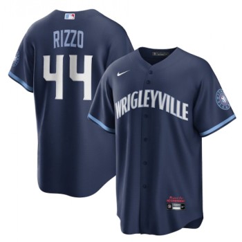 Men's Chicago Cubs #44 Anthony Rizzo 2021 Navy City Connect Stitched MLB Jersey Men's Chicago Cubs #44 Anthony Rizzo 2021 Navy City Connect Stitched MLB Jersey