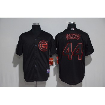 Men's Chicago Cubs #44 Anthony Rizzo Black Strip Stitched MLB Jersey Men's Chicago Cubs #44 Anthony Rizzo Black Strip Stitched MLB Jersey