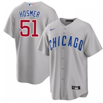Men's Chicago Cubs #51 Eric Hosmer Grey Cool Base Stitched Jersey Men's Chicago Cubs #51 Eric Hosmer Grey Cool Base Stitched Jersey