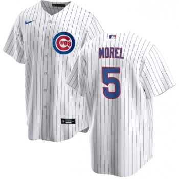 Men's Chicago Cubs #5 Christopher Morel Chicago White Cool Base Stitched Baseball Jersey Men's Chicago Cubs #5 Christopher Morel Chicago White Cool Base Stitched Baseball Jersey
