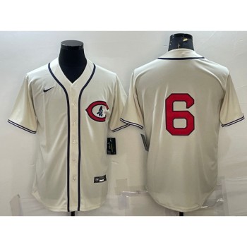 Men's Chicago Cubs #6 Zach McKinstry 2022 Cream Field of Dreams Cool Base Stitched Baseball Jersey Men's Chicago Cubs #6 Zach McKinstry 2022 Cream Field of Dreams Cool Base Stitched Baseball Jersey