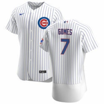 Men's Chicago Cubs #7 Yan Gomes White Flex Base Stitched Jersey Men's Chicago Cubs #7 Yan Gomes White Flex Base Stitched Jersey