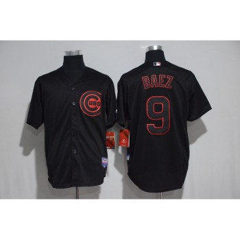 Men's Chicago Cubs #9 Javier Baez Black Strip Stitched MLB Jersey Men's Chicago Cubs #9 Javier Baez Black Strip Stitched MLB Jersey