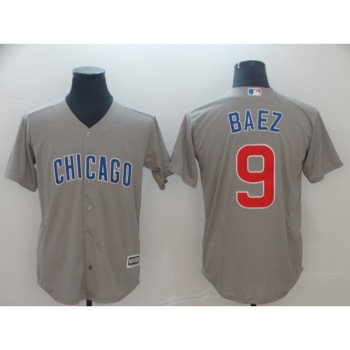 Men's Chicago Cubs #9 Javier Baez Gray Cool Base Stitched MLB Jersey Men's Chicago Cubs #9 Javier Baez Gray Cool Base Stitched MLB Jersey