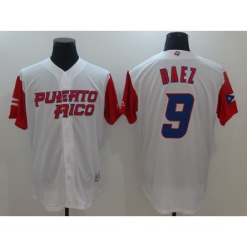 Men's Chicago Cubs #9 Javier Baez White Cool Base Stitched Jersey Men's Chicago Cubs #9 Javier Baez White Cool Base Stitched Jersey