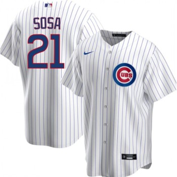 Men's Chicago Cubs Blank #21 Sammy Sosa White Cool Base Stitched Jersey Men's Chicago Cubs Blank #21 Sammy Sosa White Cool Base Stitched Jersey