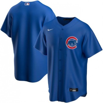 Men's Chicago Cubs Blank Blue Cool Base Stitched Jersey Men's Chicago Cubs Blank Blue Cool Base Stitched Jersey