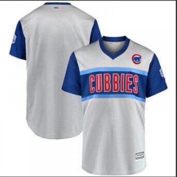 Men's Chicago Cubs Gray 2019 Little League Classic Replica Team Stitched MLB Jersey Men's Chicago Cubs Gray 2019 Little League Classic Replica Team Stitched MLB Jersey