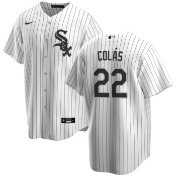 Men's Chicago White Sox #22 Oscar Colas White Cool Base Stitched Jersey Men's Chicago White Sox #22 Oscar Colas White Cool Base Stitched Jersey
