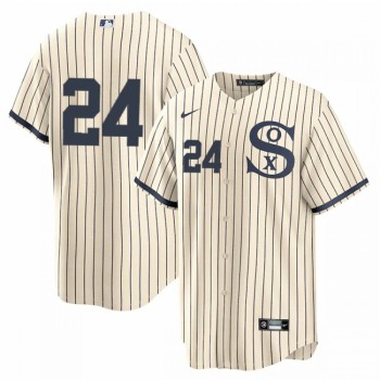 Men's Chicago White Sox #24 Yasmani Grandal 2021 Cream/Navy Field of Dreams Cool Base Stitched Jersey Men's Chicago White Sox #24 Yasmani Grandal 2021 Cream/Navy Field of Dreams Cool Base Stitched Jersey