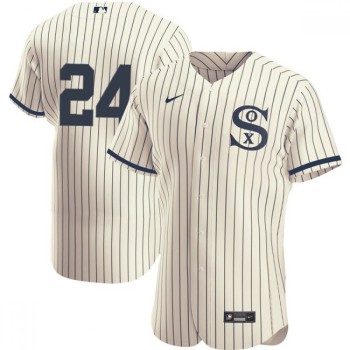 Men's Chicago White Sox #24 Yasmani Grandal 2021 Cream/Navy Field of Dreams Flex Base Stitched Jersey Men's Chicago White Sox #24 Yasmani Grandal 2021 Cream/Navy Field of Dreams Flex Base Stitched Jersey