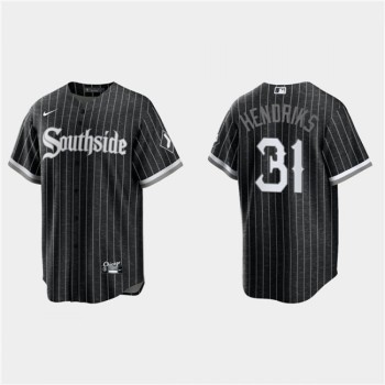 Men's Chicago White Sox #31 Liam Hendriks Black 2021 City Connect Cool Base Stitched Jersey Men's Chicago White Sox #31 Liam Hendriks Black 2021 City Connect Cool Base Stitched Jersey