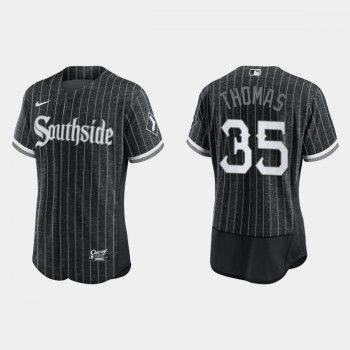 Men's Chicago White Sox #35 Frank Thomas 2021 City Connect Flex Base Stitched Jersey Men's Chicago White Sox #35 Frank Thomas 2021 City Connect Flex Base Stitched Jersey