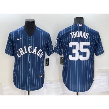 Men's Chicago White Sox #35 Frank Thomas Navy Cool Base Stitched Jersey Men's Chicago White Sox #35 Frank Thomas Navy Cool Base Stitched Jersey