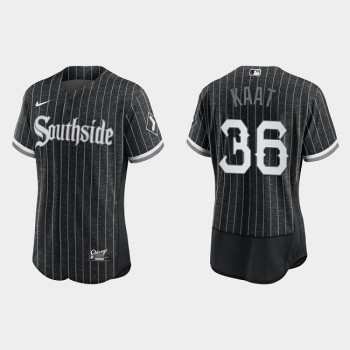 Men's Chicago White Sox #36 Jim Kaat Black 2021 City Connect Flex Base Stitched Jersey Men's Chicago White Sox #36 Jim Kaat Black 2021 City Connect Flex Base Stitched Jersey