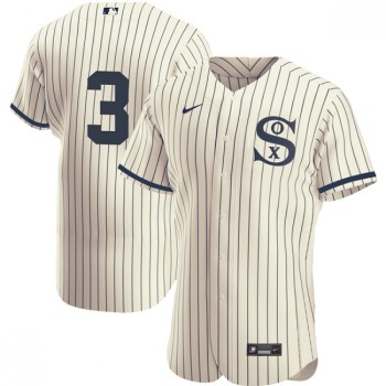 Men's Chicago White Sox #3 Harold Baines 2021 Cream/Navy Field of Dreams Flex Base Stitched Jersey Men's Chicago White Sox #3 Harold Baines 2021 Cream/Navy Field of Dreams Flex Base Stitched Jersey