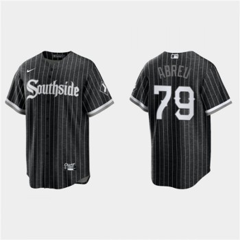 Men's Chicago White Sox #79 Jose Abreu Black 2021 City Connect Cool Base Stitched Jersey Men's Chicago White Sox #79 Jose Abreu Black 2021 City Connect Cool Base Stitched Jersey