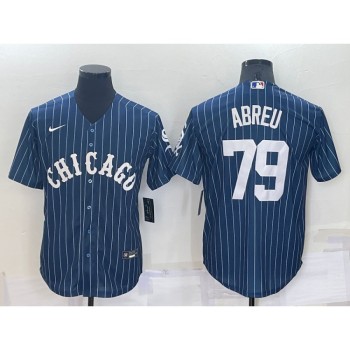 Men's Chicago White Sox #79 Jose Abreu Navy Cool Base Stitched Jersey Men's Chicago White Sox #79 Jose Abreu Navy Cool Base Stitched Jersey