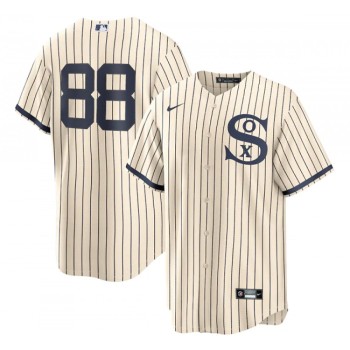 Men's Chicago White Sox #88 Luis Robert 2021 Cream/Navy Field of Dreams Cool Base Stitched Jersey Men's Chicago White Sox #88 Luis Robert 2021 Cream/Navy Field of Dreams Cool Base Stitched Jersey