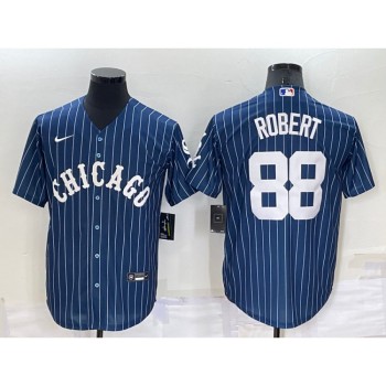 Men's Chicago White Sox #88 Luis Robert Navy Cool Base Stitched Jersey Men's Chicago White Sox #88 Luis Robert Navy Cool Base Stitched Jersey