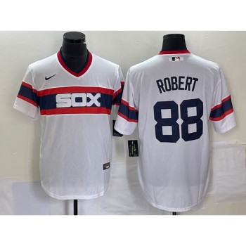 Men's Chicago White Sox #88 Luis Robert White Cool Base Stitched Jersey Men's Chicago White Sox #88 Luis Robert White Cool Base Stitched Jersey