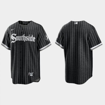 Men's Chicago White Sox Blank Black 2021 City Connect Cool Base Stitched Jersey Men's Chicago White Sox Blank Black 2021 City Connect Cool Base Stitched Jersey