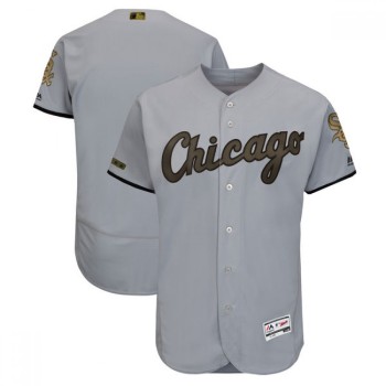 Men's Chicago White Sox Blank Gray 2018 Memorial Day Flexbase Stitched MLB Jersey Men's Chicago White Sox Blank Gray 2018 Memorial Day Flexbase Stitched MLB Jersey