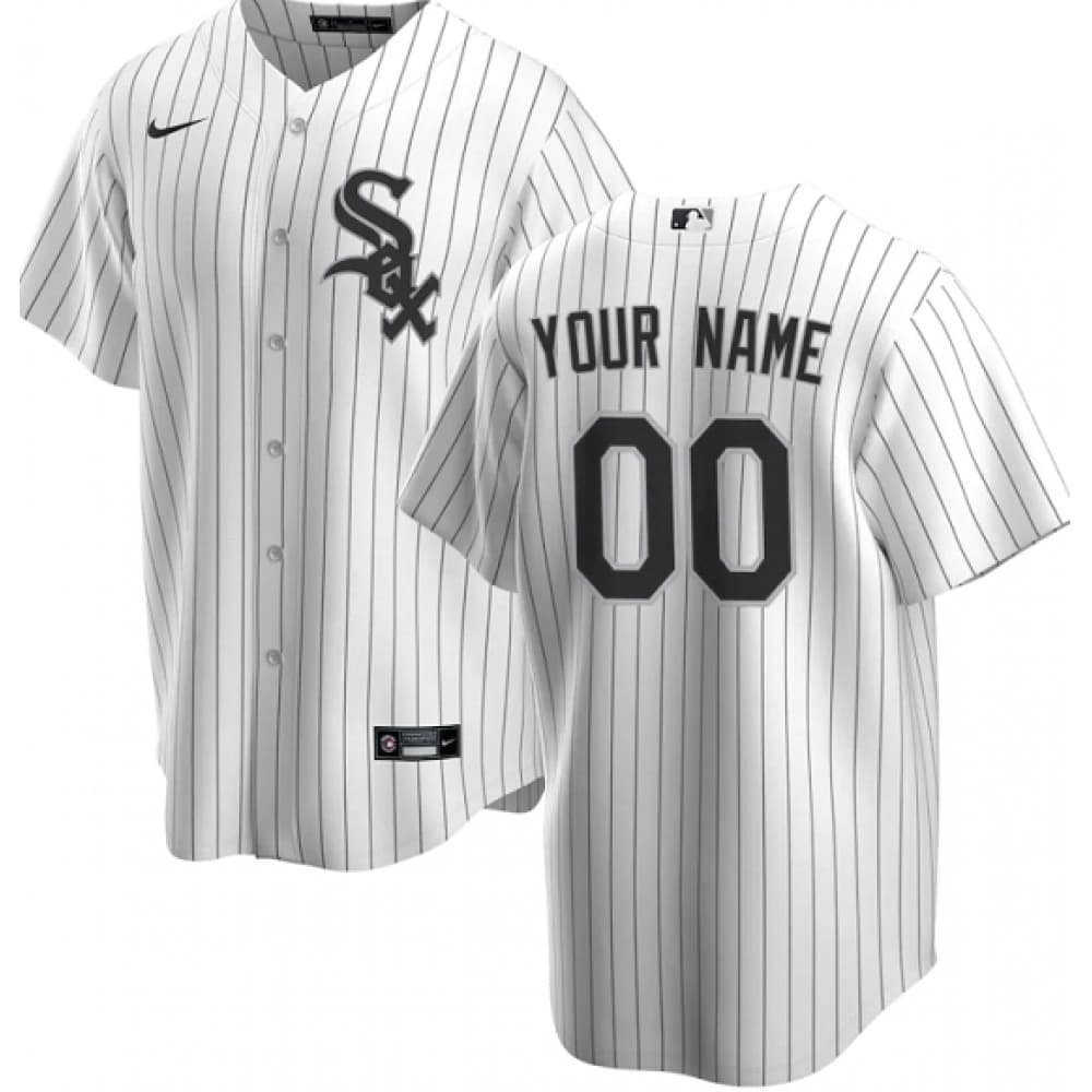 Youth Chicago White Sox White Stitched Baseball Custom Jersey