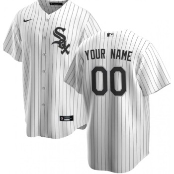 Youth Chicago White Sox White Stitched Baseball Custom Jersey
