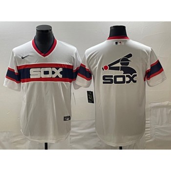 Men's Chicago White Sox White Team Big Logo Cool Base Stitched Jersey Men's Chicago White Sox White Team Big Logo Cool Base Stitched Jersey