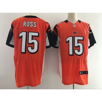 Men's Cincinnati Bengals #15 John Ross Orange 2017 Elite Stitched NFL Jersey