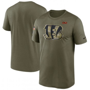 Men's Cincinnati Bengals 2021 Olive Salute To Service Legend Performance T-Shirt Men's Cincinnati Bengals 2021 Olive Salute To Service Legend Performance T-Shirt