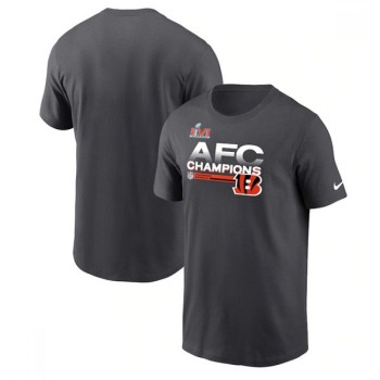 Men's Cincinnati Bengals 2022 Black AFC Champions T-Shirt Men's Cincinnati Bengals 2022 Black AFC Champions T-Shirt