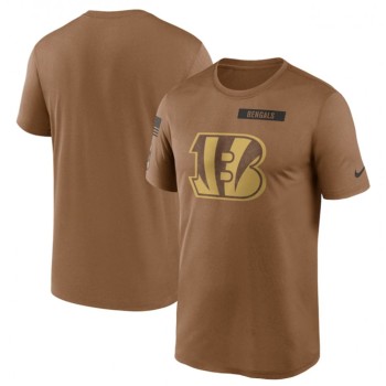 Men's Cincinnati Bengals 2023 Brown Salute To Service Legend Performance T-Shirt Men's Cincinnati Bengals 2023 Brown Salute To Service Legend Performance T-Shirt