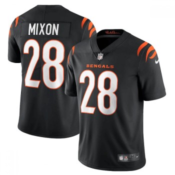 Men's Cincinnati Bengals #28 Joe Mixon 2021 New Black Vapor Untouchable Limited Stitched Jersey Men's Cincinnati Bengals #28 Joe Mixon 2021 New Black Vapor Untouchable Limited Stitched Jersey