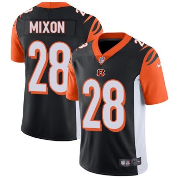 Men's Cincinnati Bengals #28 Joe Mixon Black Team Color Stitched NFL Vapor Untouchable Limited Jersey Men's Cincinnati Bengals #28 Joe Mixon Black Team Color Stitched NFL Vapor Untouchable Limited Jersey