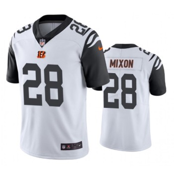Men's Cincinnati Bengals #28 Joe Mixon White White Color Rush Stitched Jersey Men's Cincinnati Bengals #28 Joe Mixon White White Color Rush Stitched Jersey