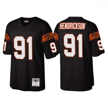 Men's Cincinnati Bengals #91 Trey Hendrickson Black Throwback Legacy Stitched Jersey Men's Cincinnati Bengals #91 Trey Hendrickson Black Throwback Legacy Stitched Jersey