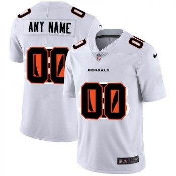 Men's Cincinnati Bengals ACTIVE PLAYER White Shadow Logo Limited Stitched Jersey Men's Cincinnati Bengals ACTIVE PLAYER White Shadow Logo Limited Stitched Jersey