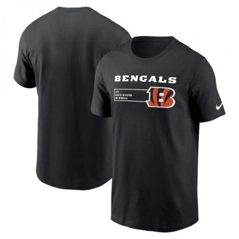 Men's Cincinnati Bengals Black Division Essential T-Shirt Men's Cincinnati Bengals Black Division Essential T-Shirt